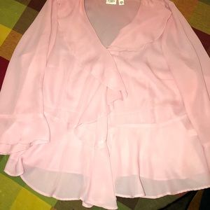 Cato pink sheer top